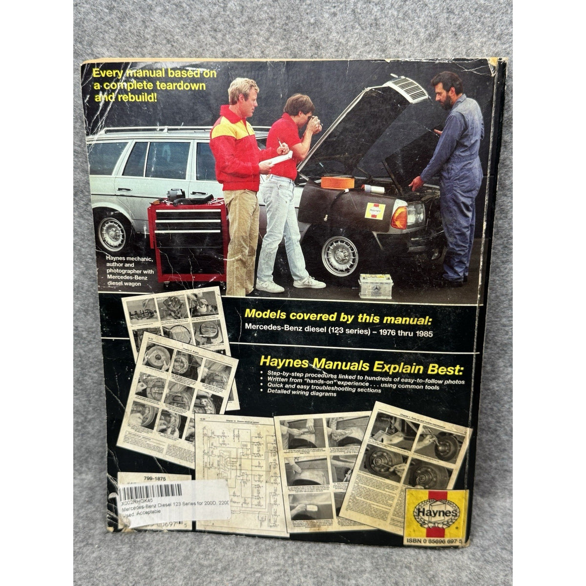1987 Haynes Mercedes-Benz Diesel W123 1976-1985 Repair Manual 240D 300D 300TD