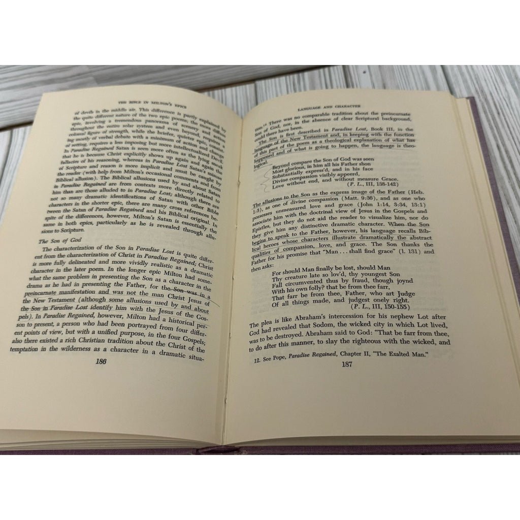 The Bible in Milton’s Epics James H Sims 1962 1st Ed University Florida Press