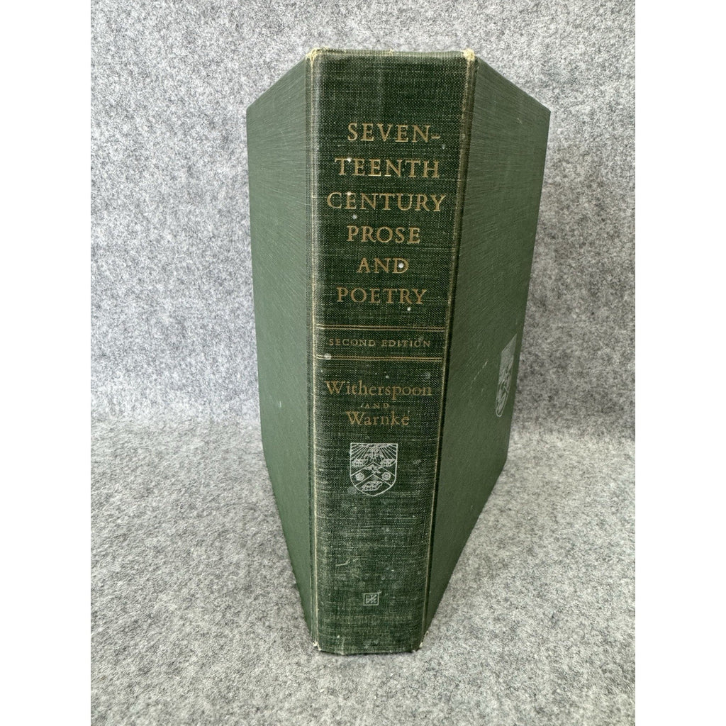 Seventeenth-Century Prose and Poetry 2nd Ed 1963 HC Witherspoon Warnke