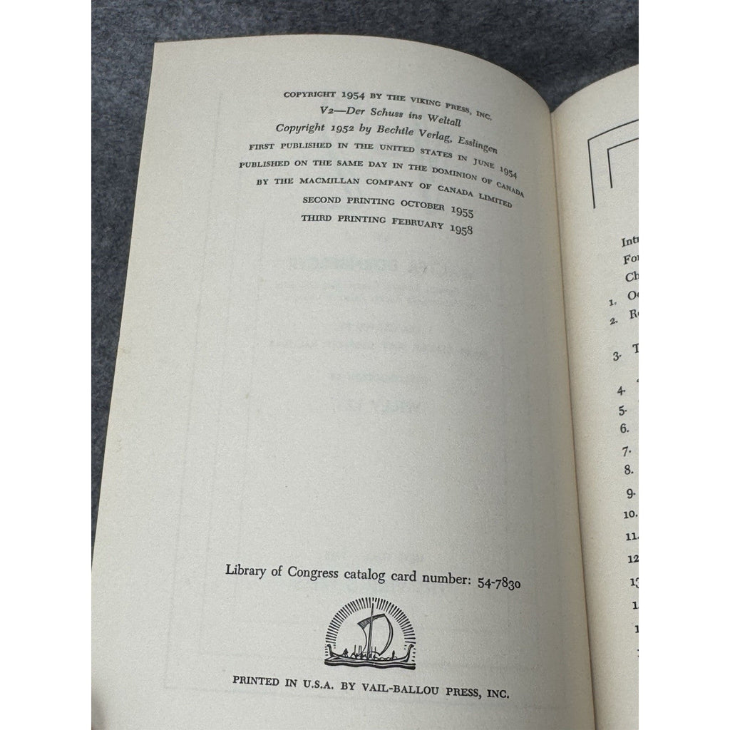 V-2 Walter Dornberger 1958 WWII German Rockets Peenemunde Hardcover Dust Jacket