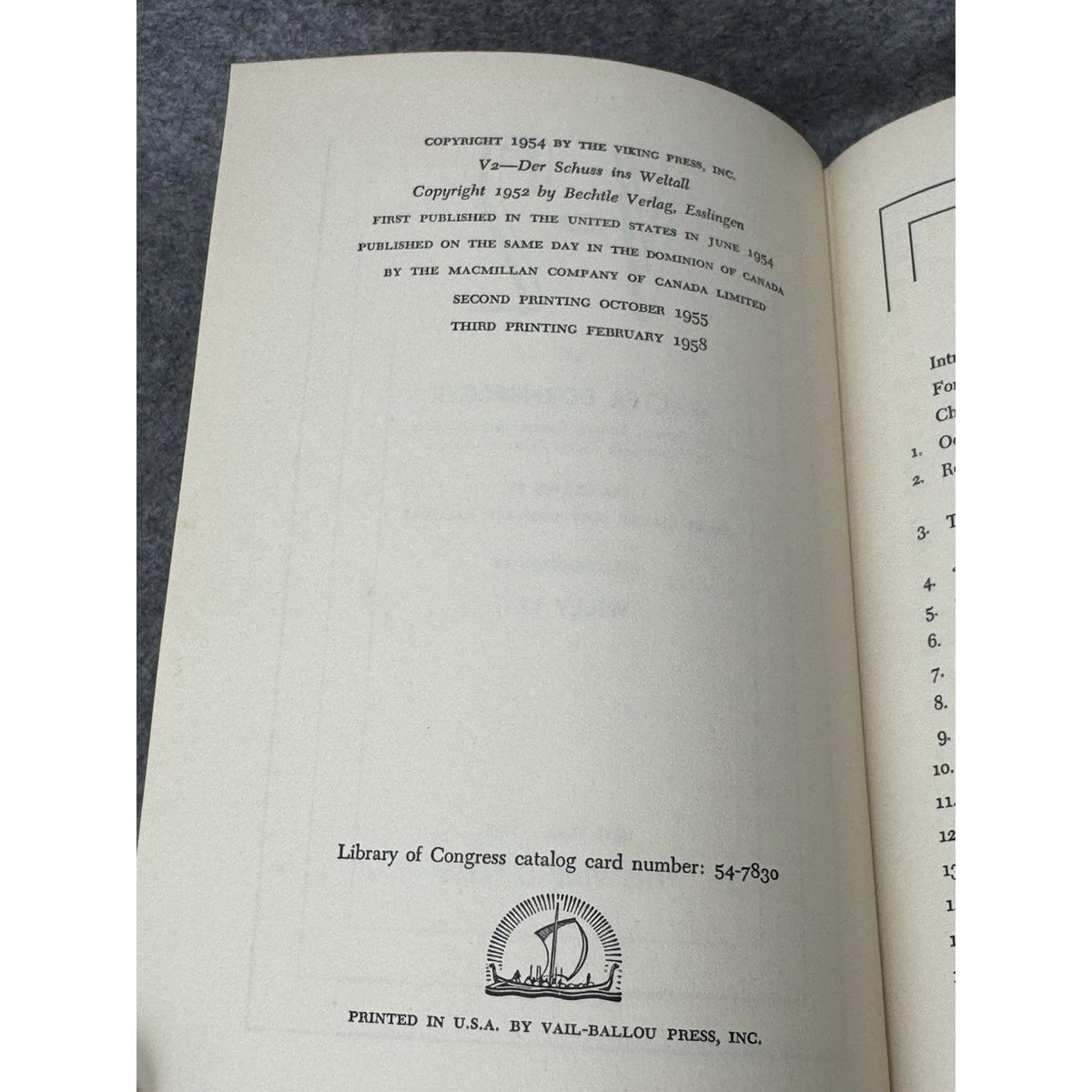 V-2 Walter Dornberger 1958 WWII German Rockets Peenemunde Hardcover Dust Jacket