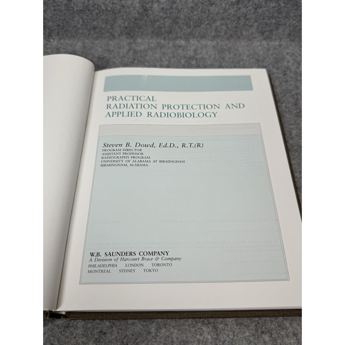 1994 Practical Radiation Protection Applied Radiobiology Steven Dowd Hardcover