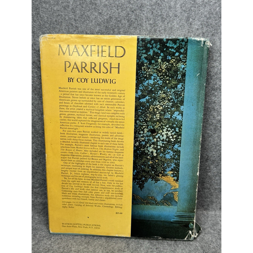 1975 Maxfield Parrish Coy Ludwig Illustrated Art Book Hardcover Dust Jacket