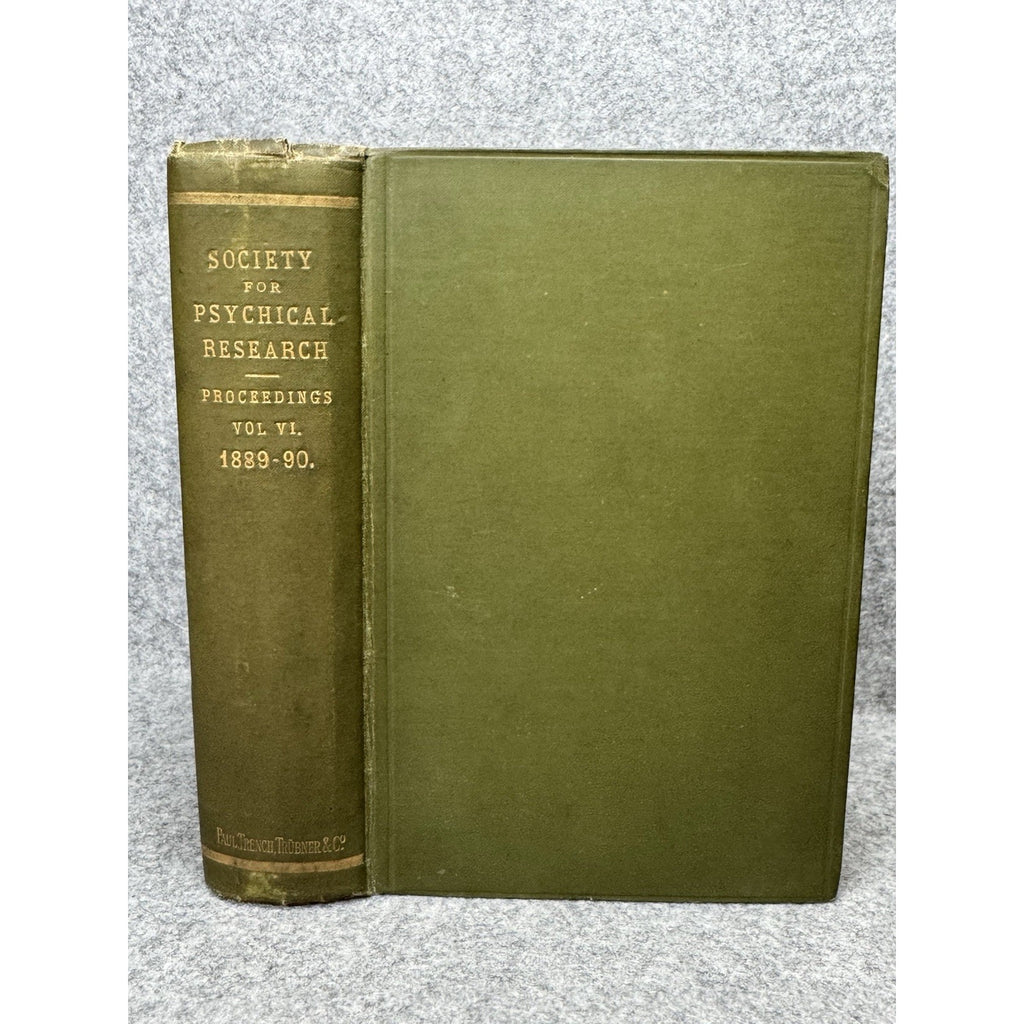 Rare Society for Psychical Research Vol VI Occult Paranormal Studies 1890