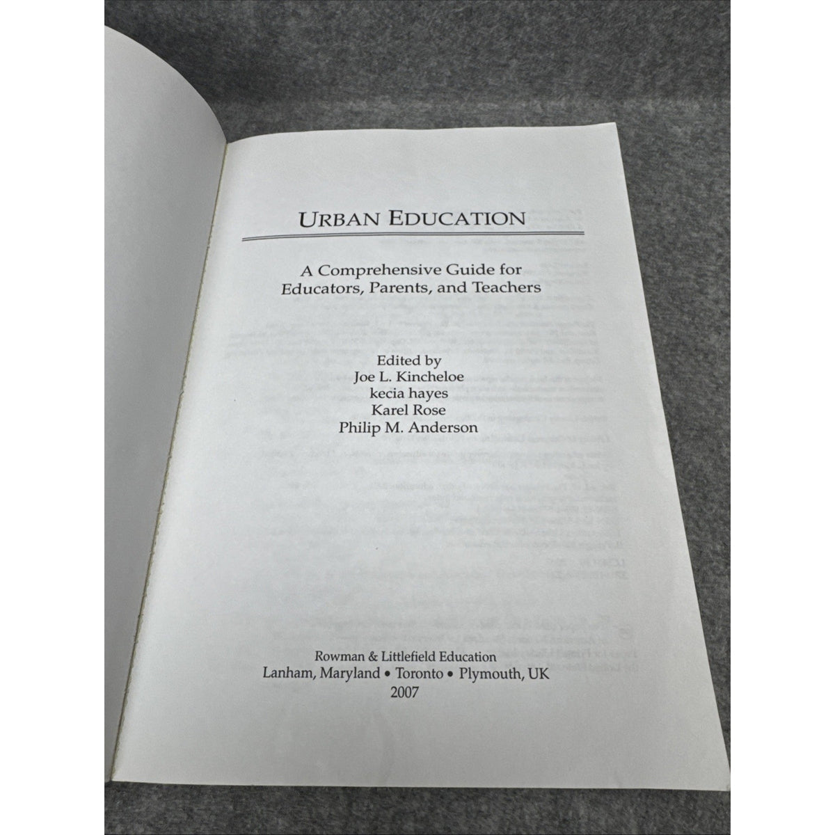 Urban Education : A Comprehensive Guide for Educators, Parents, and Teachers by