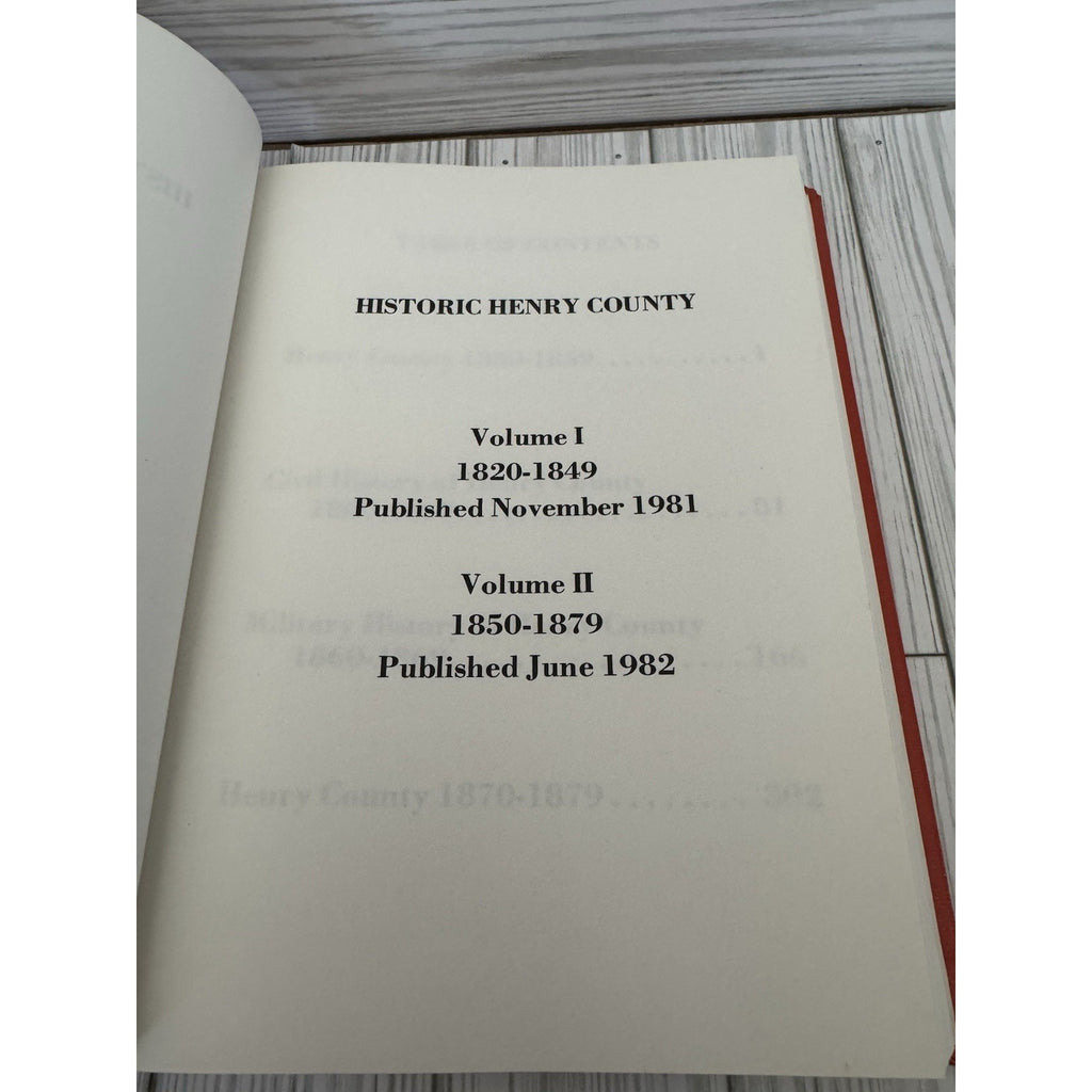 Historic Henry County 1850-1879 Vol 2 Heller 1982 HC Genealogy History