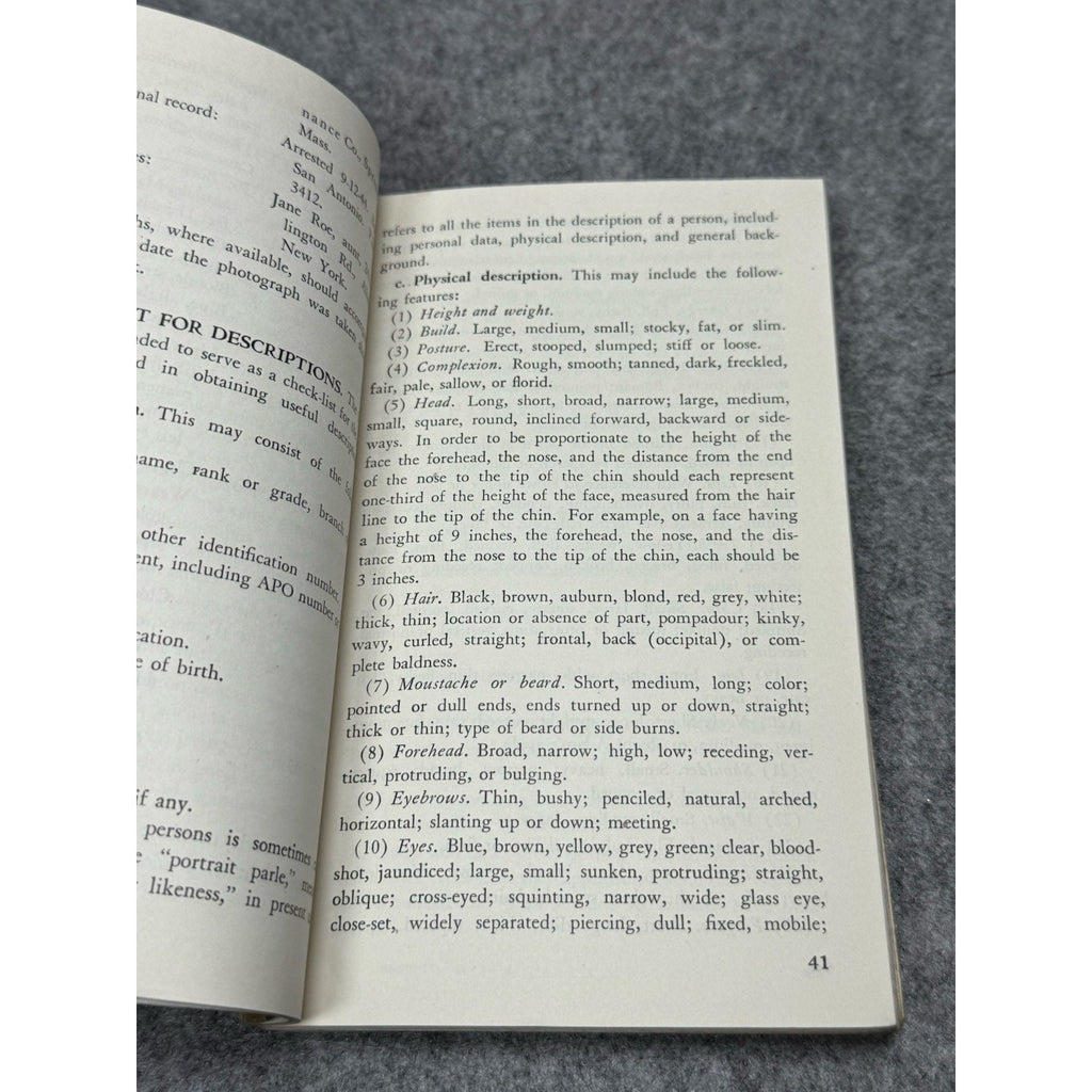1945 FM 19-20 Criminal Investigation War Department Reference 358 Pages