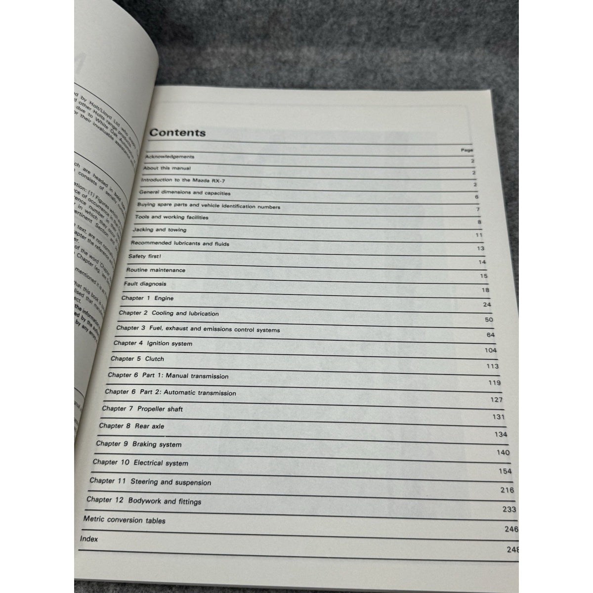1980 Mazda RX-7 Rotary Haynes Owners Workshop Repair Manual S GS Sports Coupe