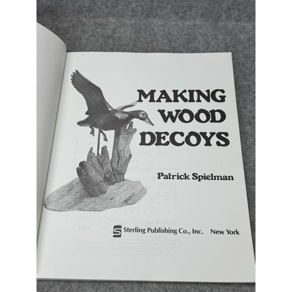 1982 Making Wood Decoys Patrick Spielman Duck Carving Patterns Woodworking Book