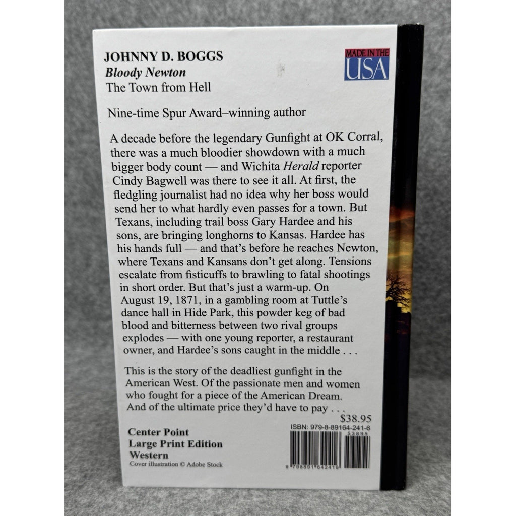 2024 Bloody Newton Town from Hell Johnny D Boggs Large Print Hardcover