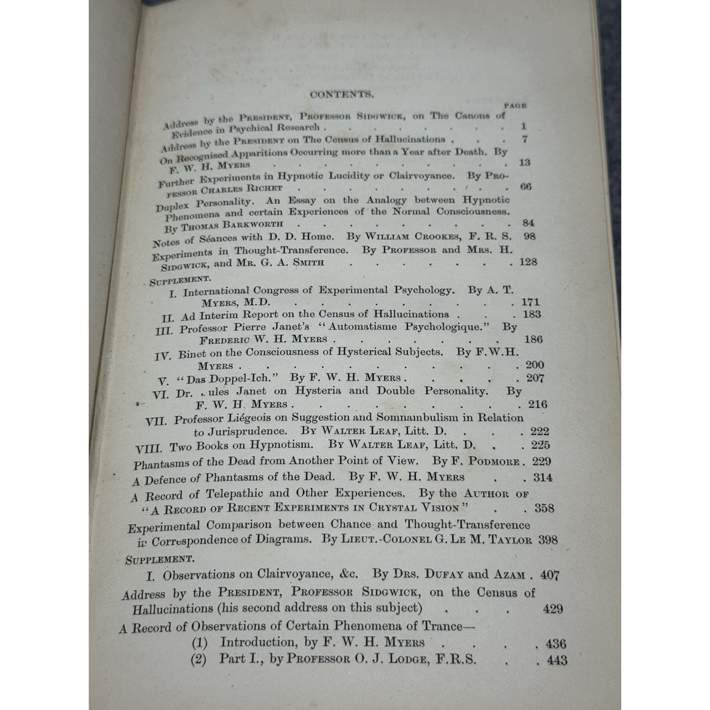 Rare Society for Psychical Research Vol VI Occult Paranormal Studies 1890