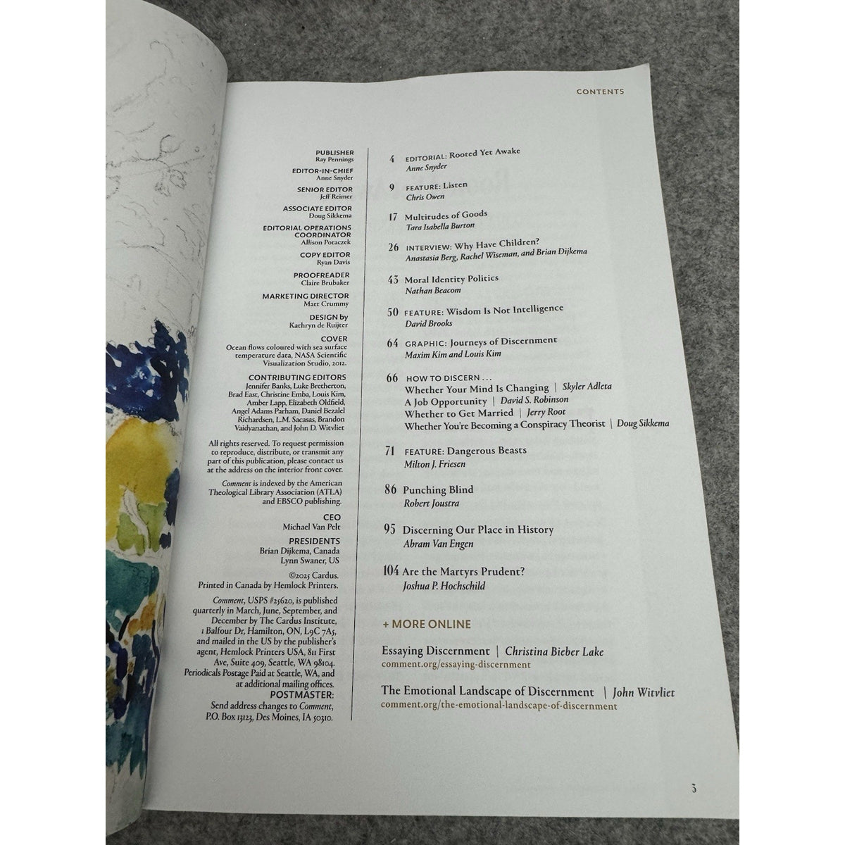 Comment Magazine Vol. 43 No. 2 Summer 2025 Becoming a Discerning People