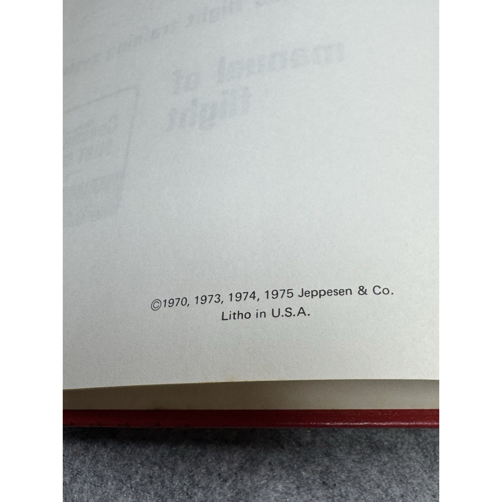 1975 Cessna Manual of Flight HC Jeppesen Integrated Flight Training