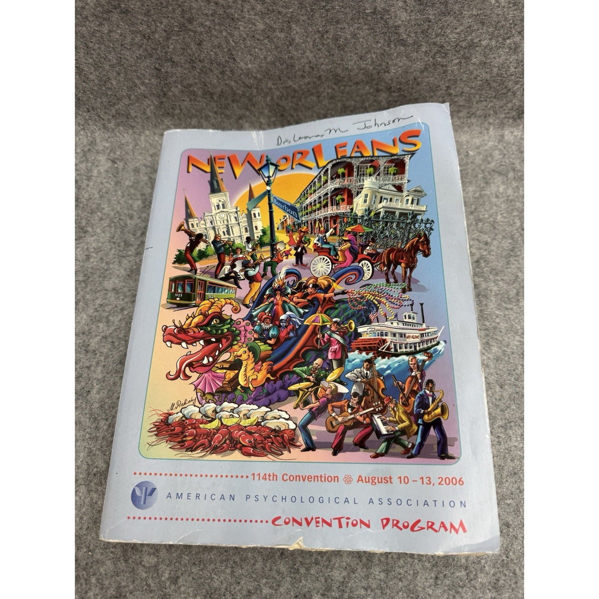 APA 114th Annual Convention Program New Orleans 2006 Psychology Softcover