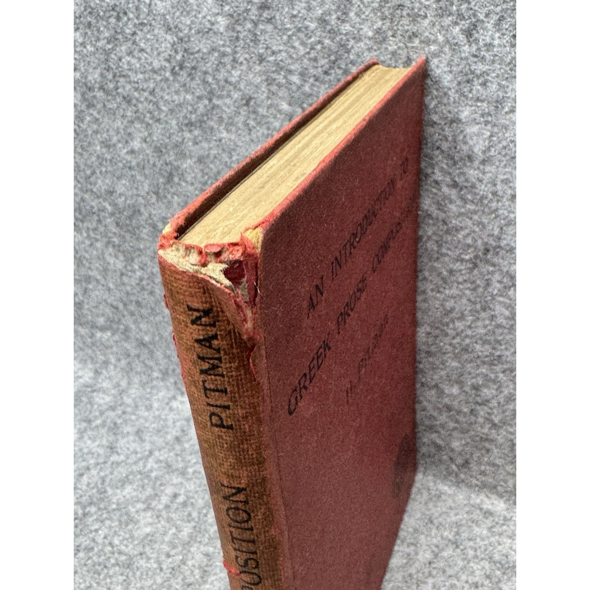 1920 Greek Prose Composition H Pitman Antique Language Textbook Hardcover