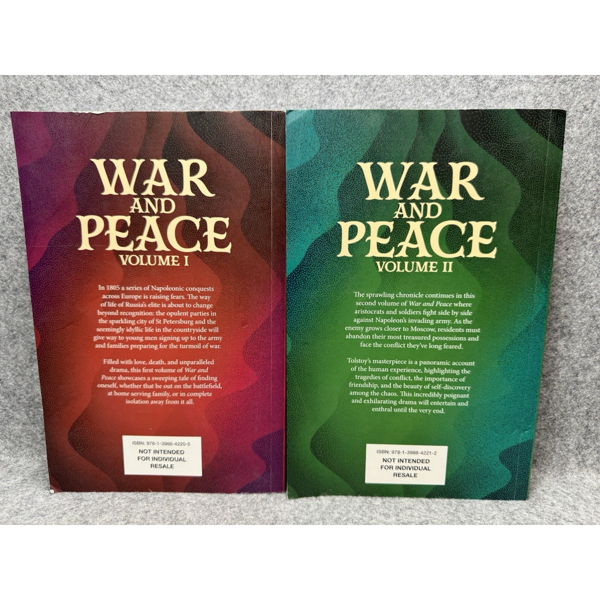 2024 War and Peace Leo Tolstoy Volumes 1 & 2 Two-Book Paperback Set