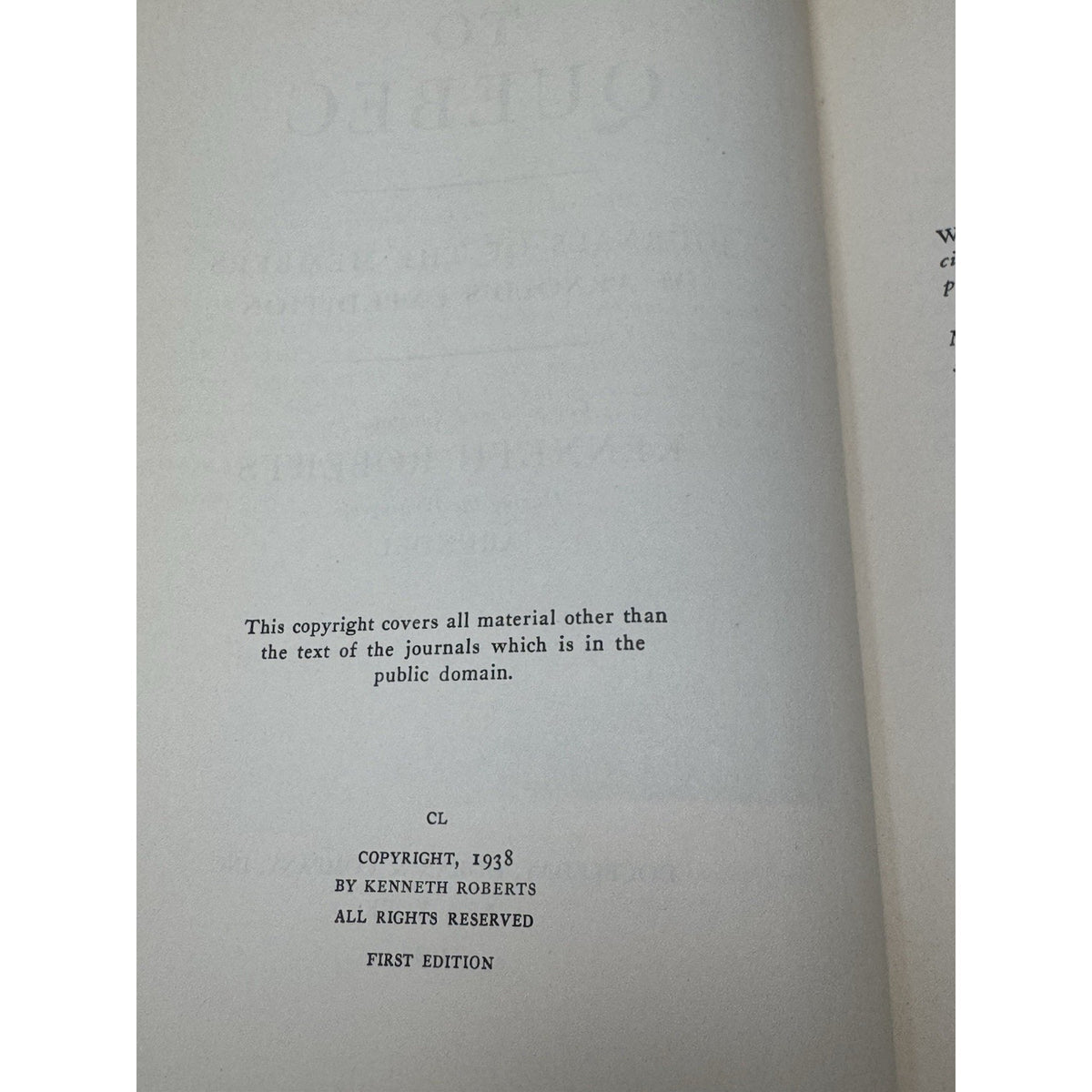 March to Quebec Kenneth Roberts 1st Ed Revolutionary War Arnold Expedition DJ