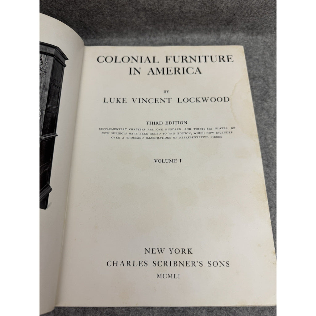 Colonial Furniture in America 1951 Vol 1 & 2 Luke Vincent Lockwood Set