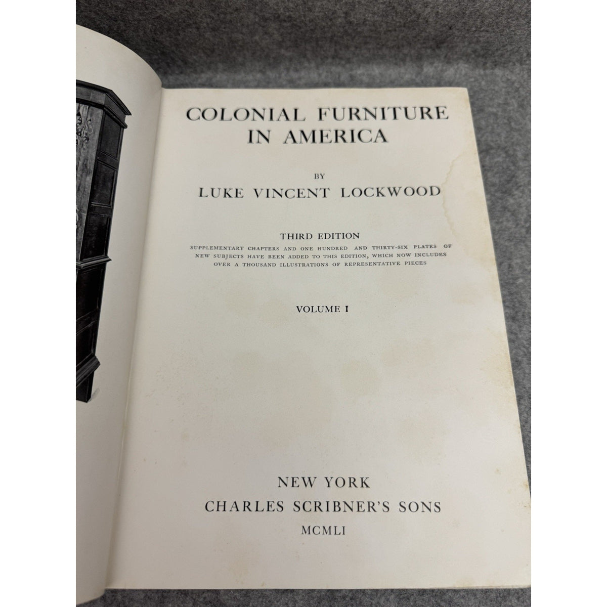 Colonial Furniture in America 1951 Vol 1 & 2 Luke Vincent Lockwood Set
