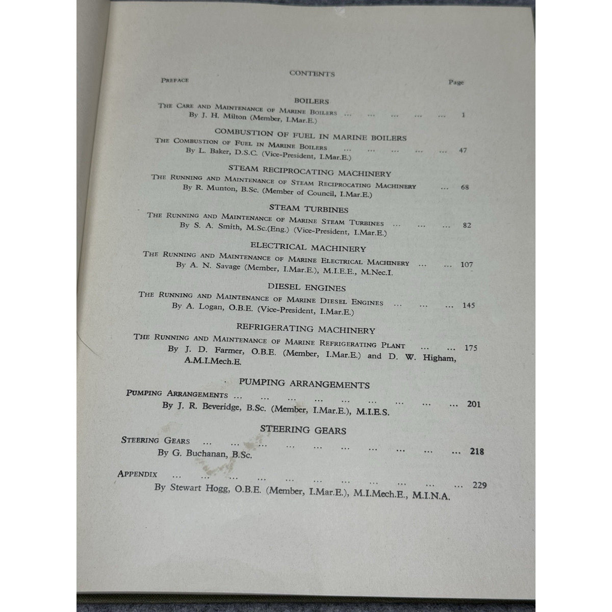 Running and Maintenance of Marine Machinery 1955 4th Edition Ship Engines