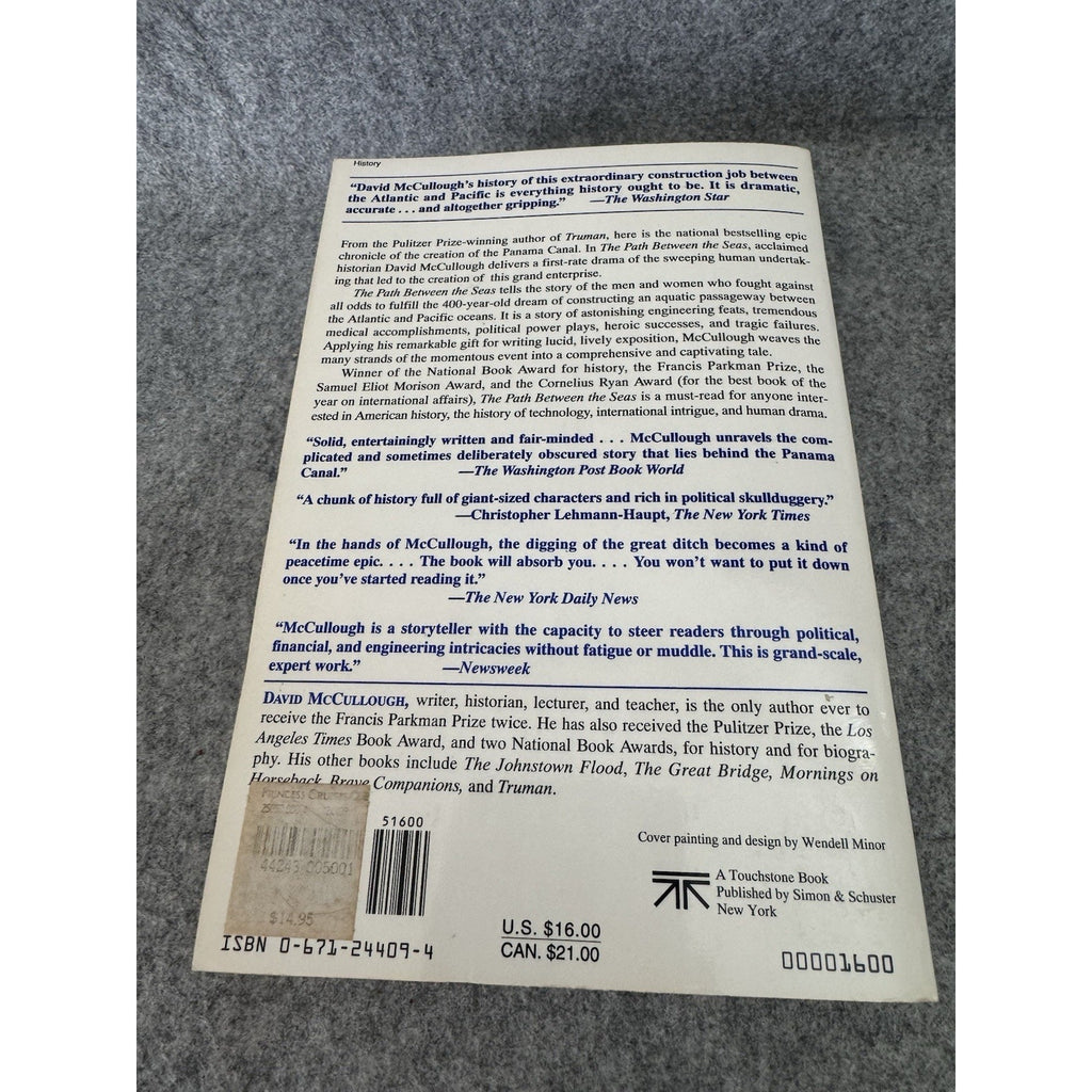 David McCullough Path Between Seas PB Signed Captain Sea Princess Panama