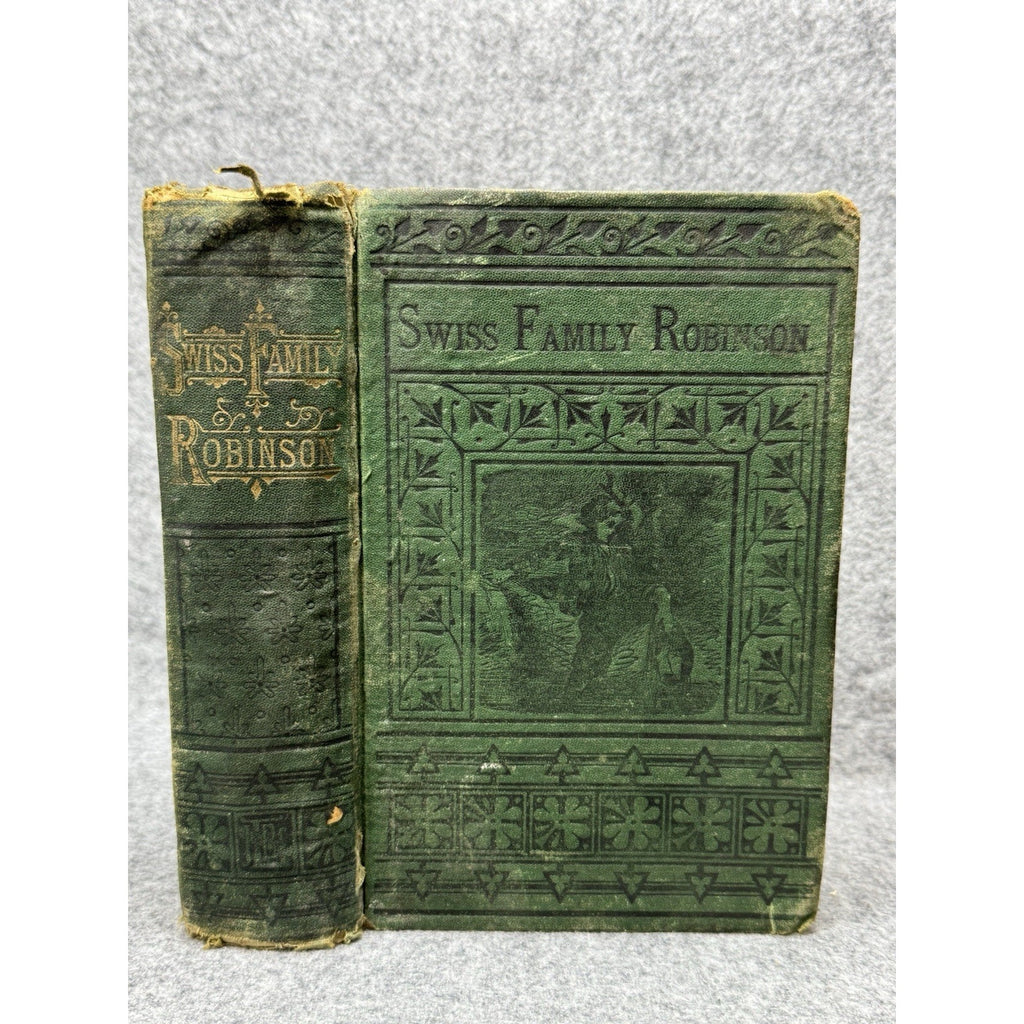 1881 Swiss Family Robinson J B Lippincott HC Illustrated Antique Book