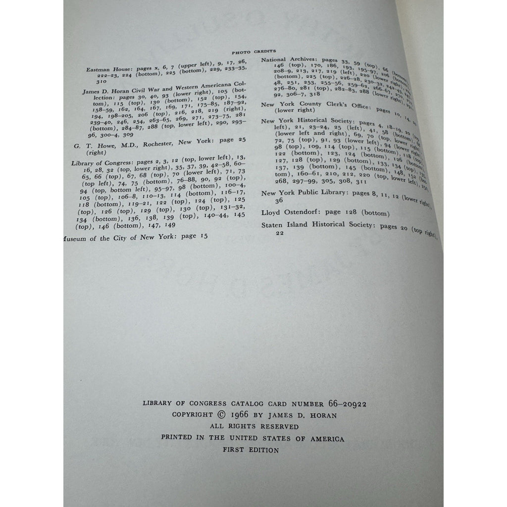 Timothy O’Sullivan America’s Forgotten Photographer Horan 1966 1st DJ Civil War