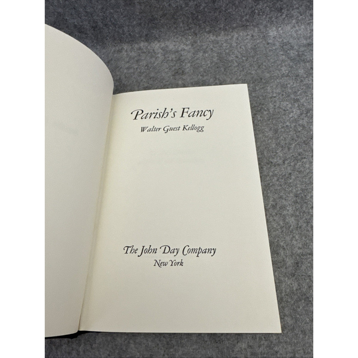 Parish's Fancy by Walter Guess Kellogg HC/DJ - 1929 - 3rd Printing