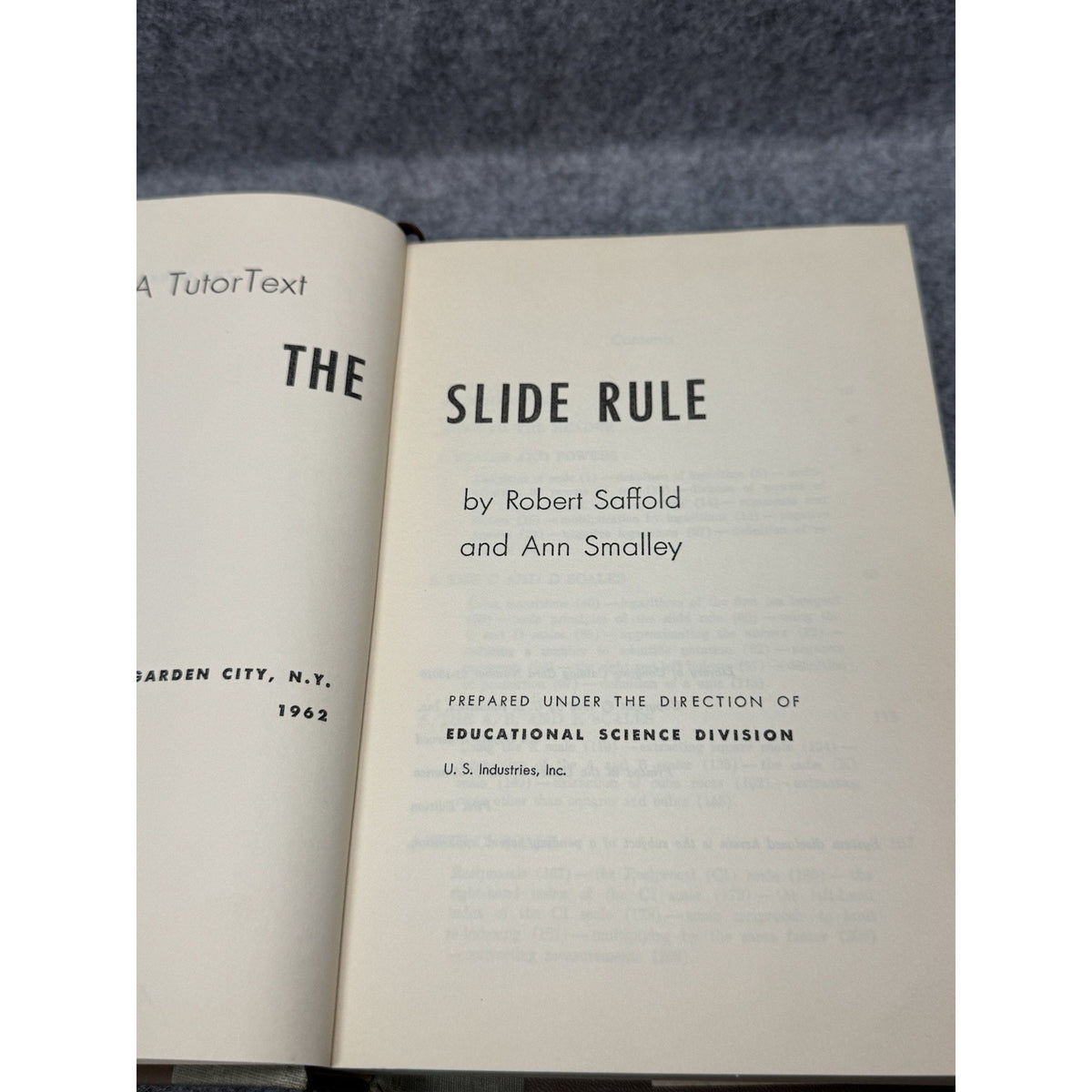 The Slide Rule TutorText Saffold Smalley 1962 First Edition HC Dust Jacket