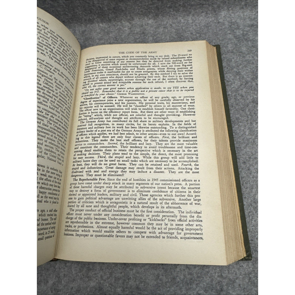 THE OFFICER’S GUIDE BOOK - U. S. ARMY - March 1951 Edition HC / Vintage