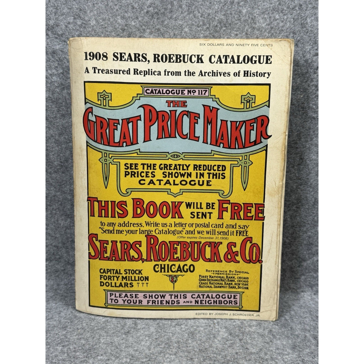 1969 1908 Sears Roebuck Catalogue No 117 Great Price Maker PB Facsimile