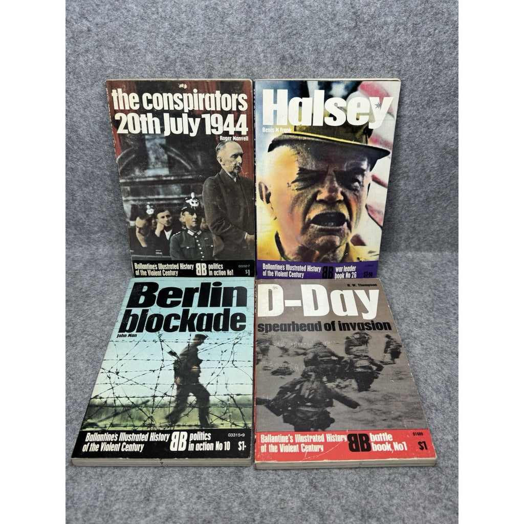 Ballantine’s Illustrated WWII History 4-Book Lot D-Day Halsey Berlin
