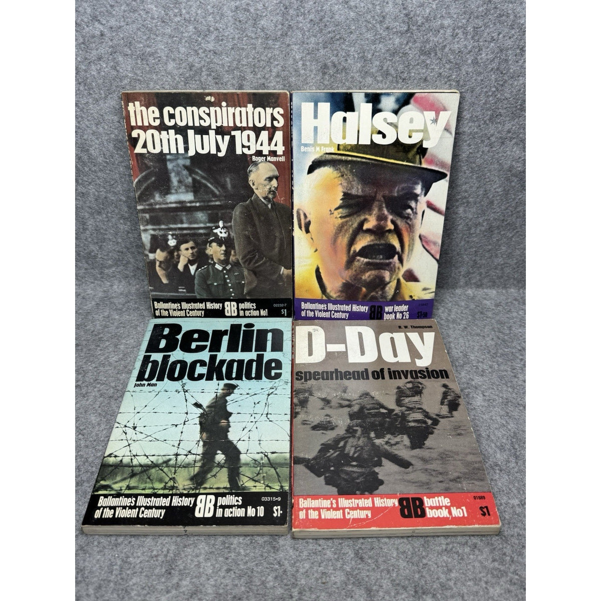 Ballantine’s Illustrated WWII History 4-Book Lot D-Day Halsey Berlin