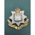 Vintage East Surrey Regiment Kings Crown Badge British Army Two Tone Insignia