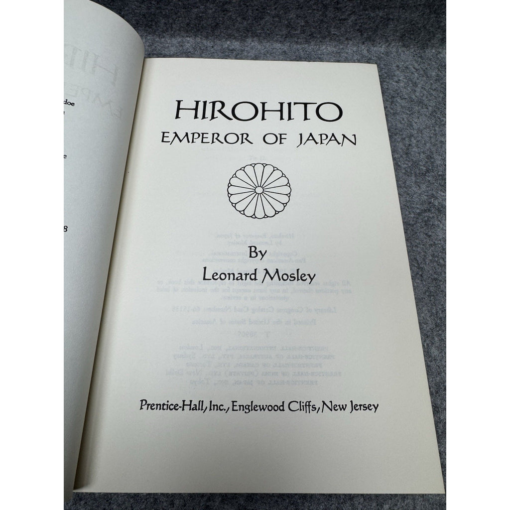 1966 Hirohito Emperor of Japan Leonard Mosley First Edition WWII Biography