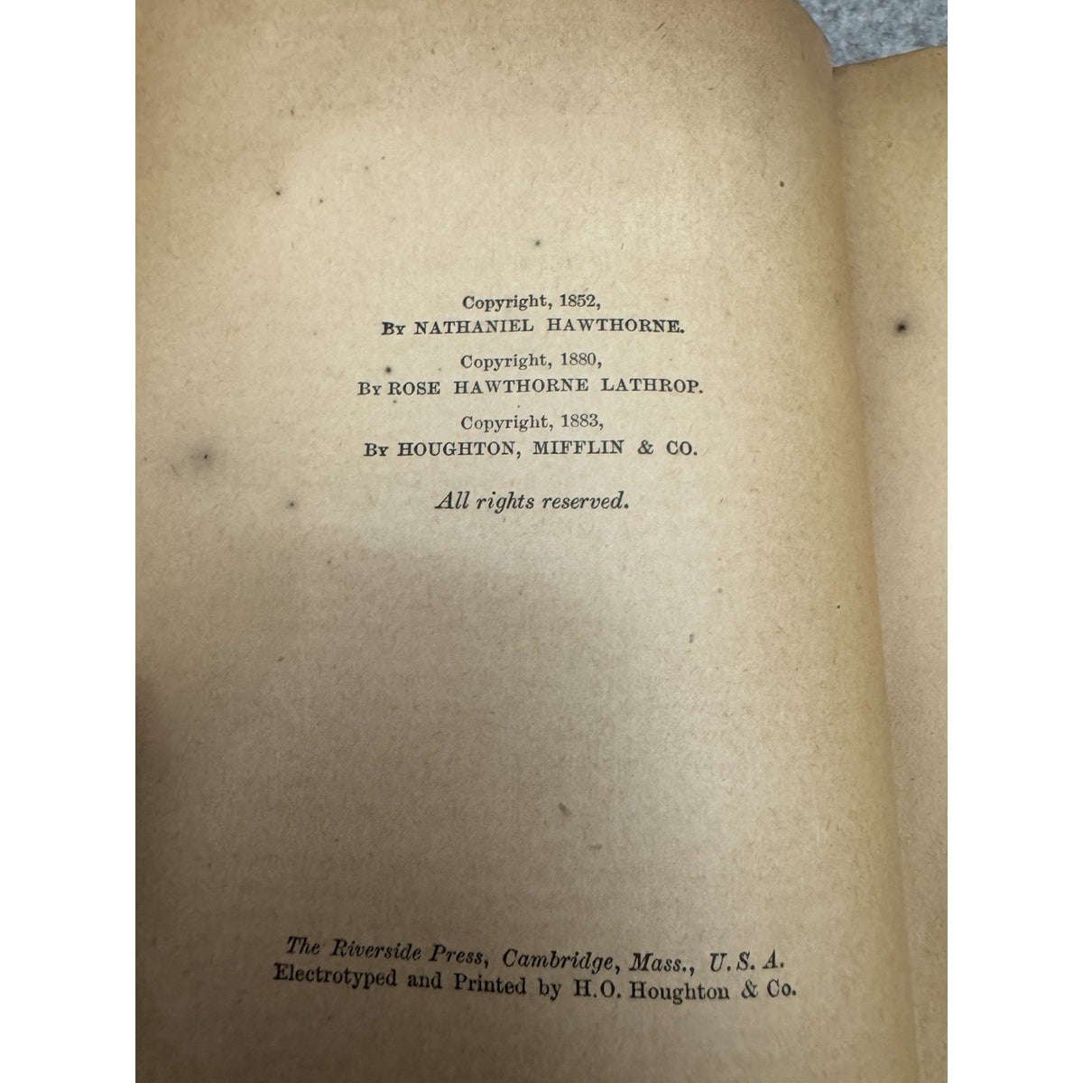 1894 The Blithedale Romance Nathaniel Hawthorne Salem Edition HC
