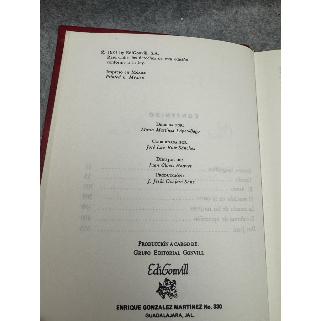 Moliere Obras Selectas 1984 EdiGonvill HC Spanish Classic Literature