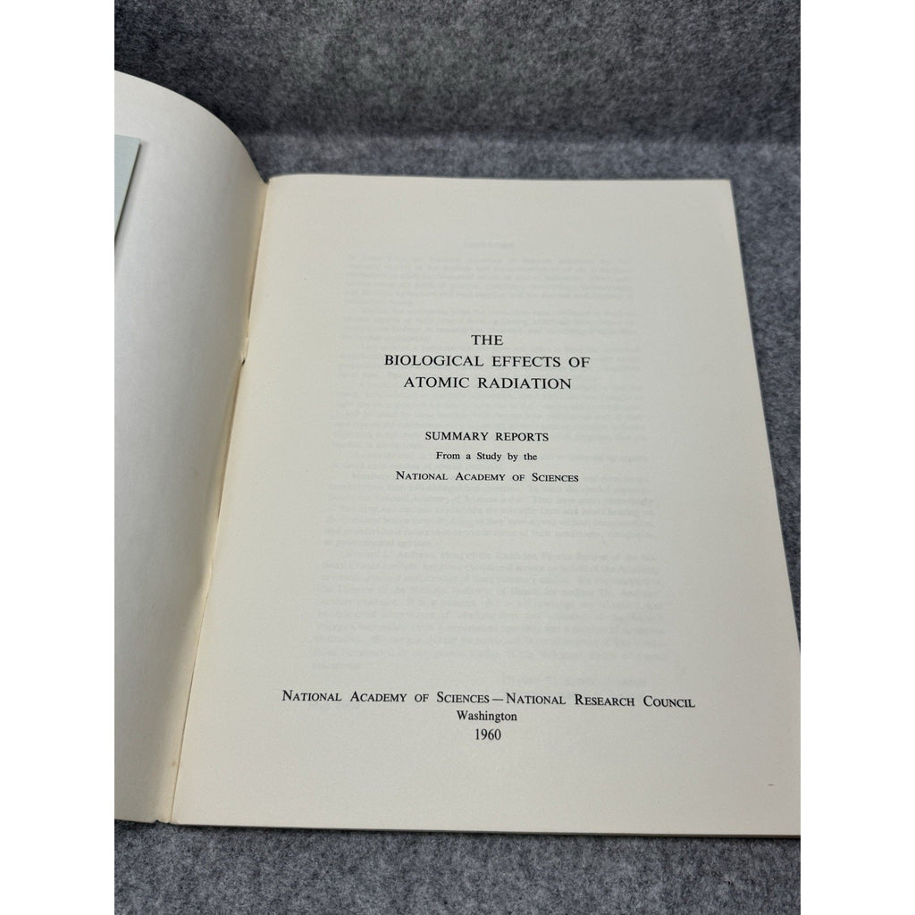 1960 Biological Effects Atomic Radiation Nuclear Fallout Genetics NAS Report