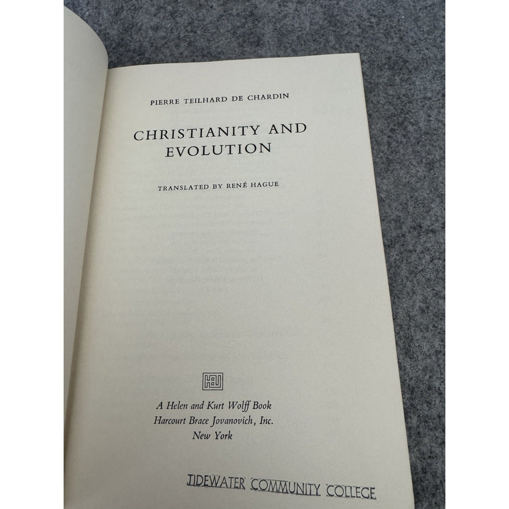 1st, 1st / Christianity and Evolution / Pierre Teilhard de Chardin / 1971 HC