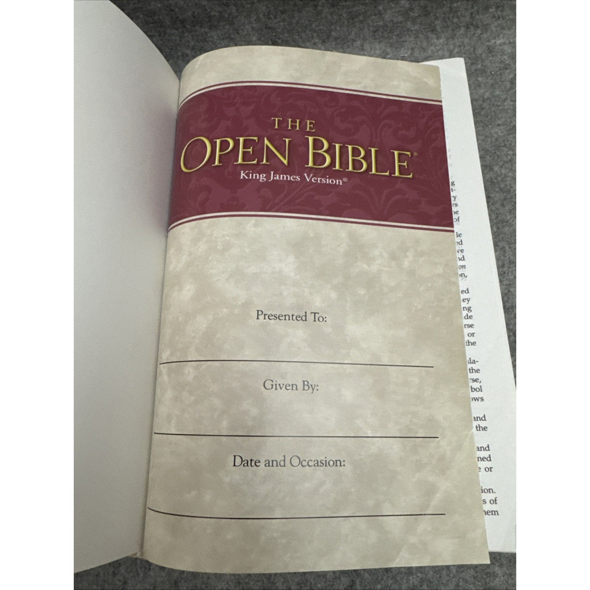 Open Bible by Thomas Nelson Publishing Staff (2006, Hardcover)