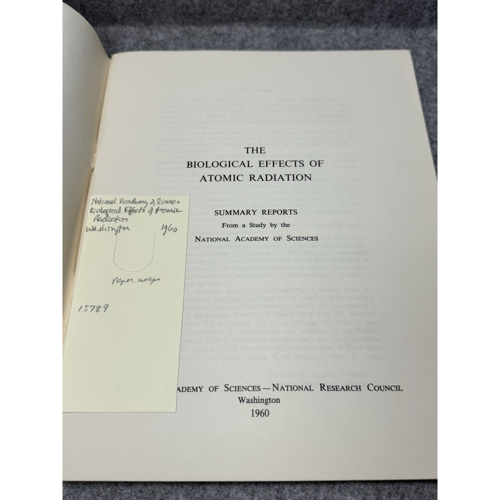 1960 Biological Effects Atomic Radiation Nuclear Fallout Genetics NAS Report