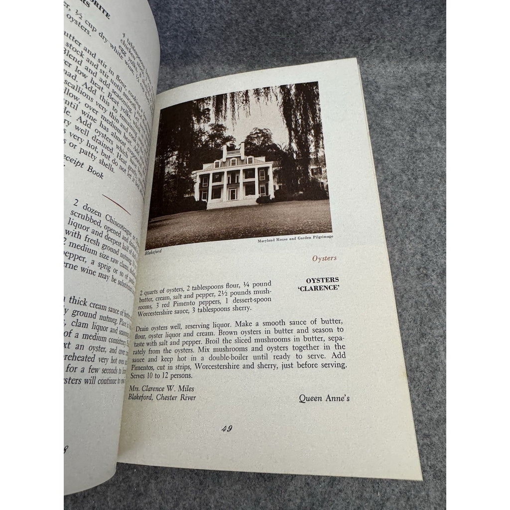 Maryland’s Way 1963 Hammond Harwood House Cookbook Chesapeake Recipes HC