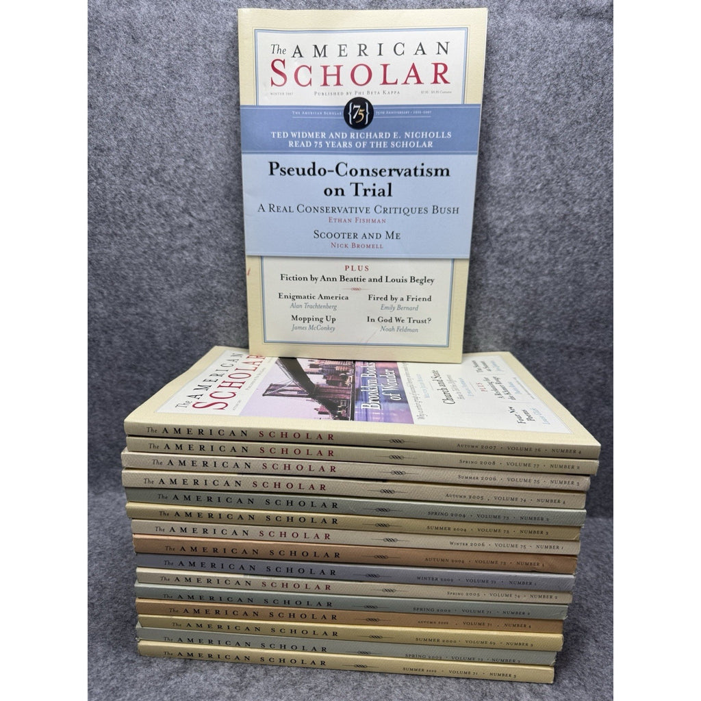 Lot of 16 The American Scholar Magazines 2000-2008 Phi Beta Kappa Essays