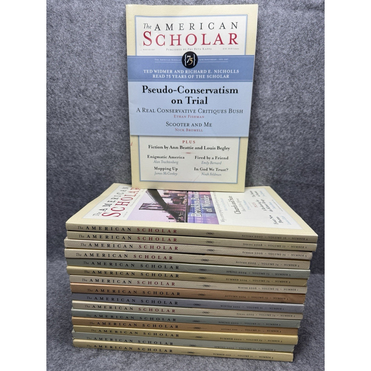 Lot of 16 The American Scholar Magazines 2000-2008 Phi Beta Kappa Essays