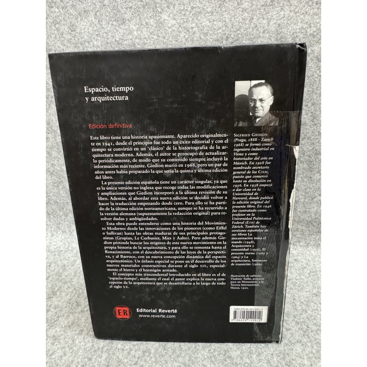Espacio Tiempo y Arquitectura Sigfried Giedion 2009 HC Spanish Reverte