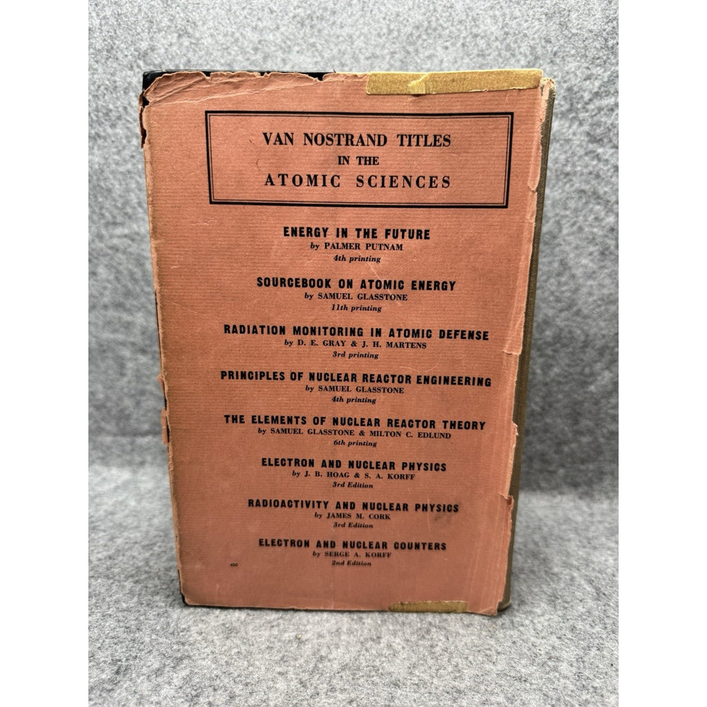 Elements of Nuclear Reactor Theory Glasstone Edlund 1957 Atomic Energy HC DJ