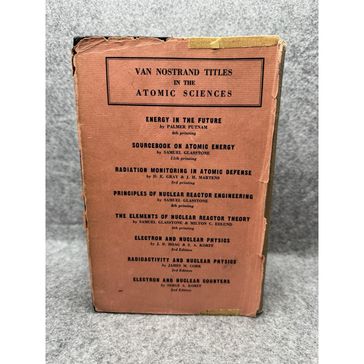Elements of Nuclear Reactor Theory Glasstone Edlund 1957 Atomic Energy HC DJ