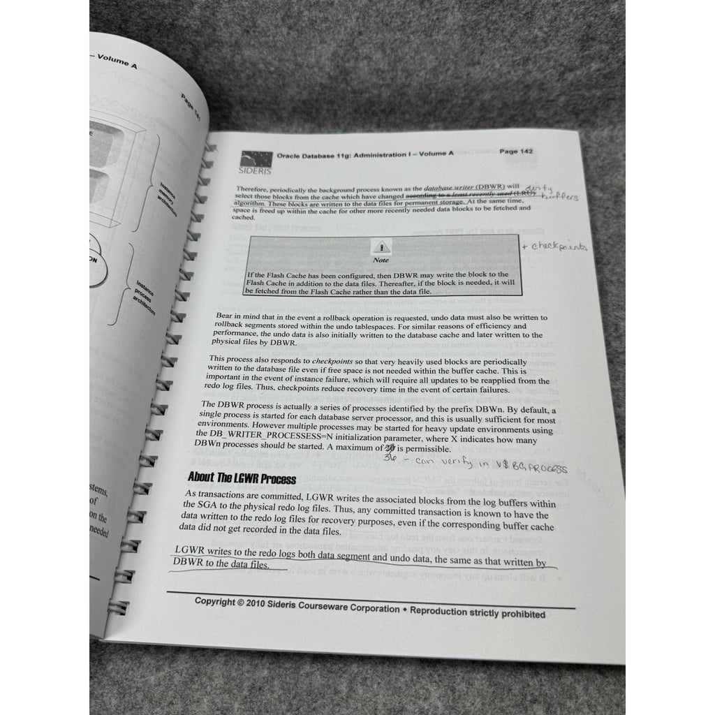 Oracle Database 11g Administration I Vol A Sideris Courseware 2010 Spiral