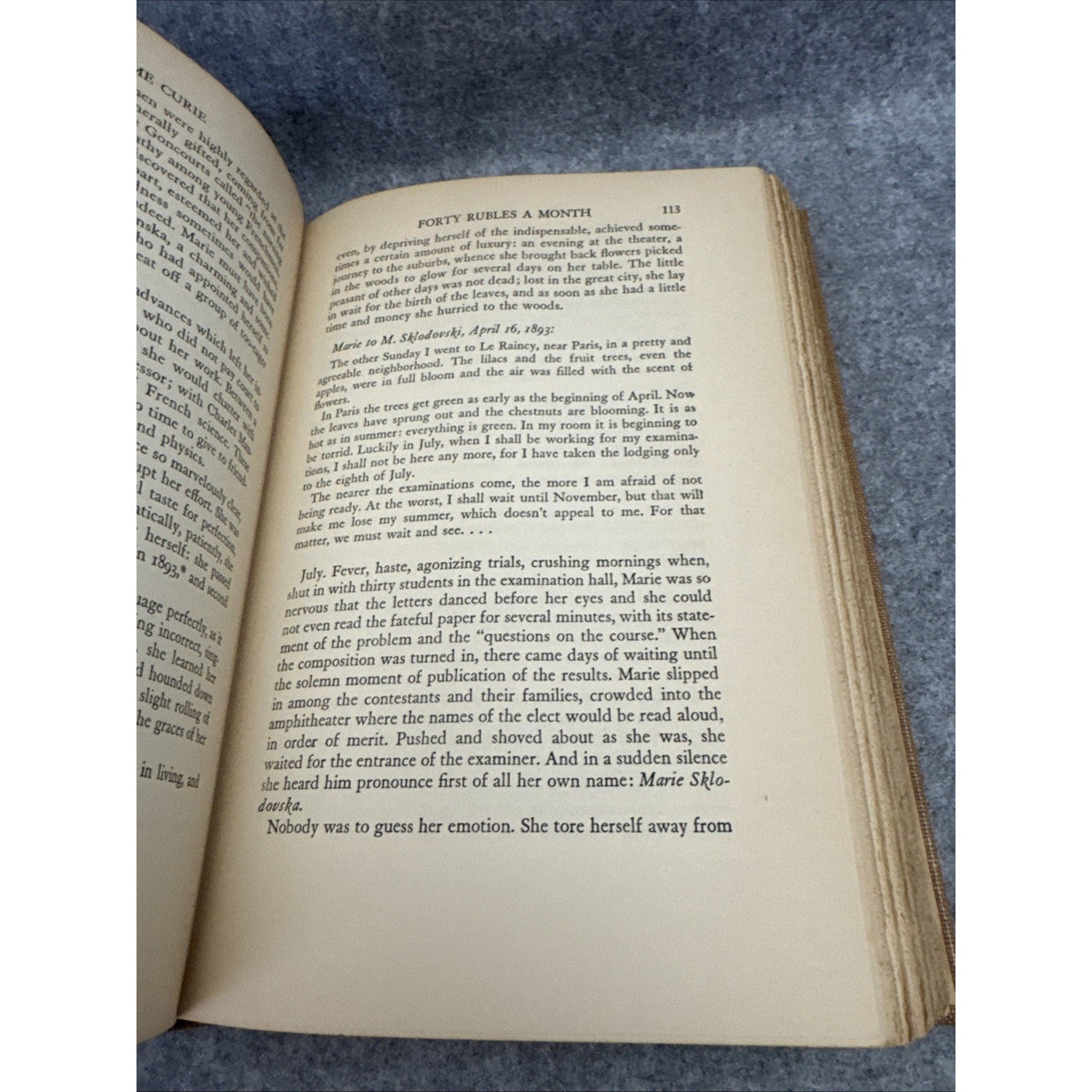 Madam Curie: A Biography by Eve Curie (1939, Hardcover) Vintage