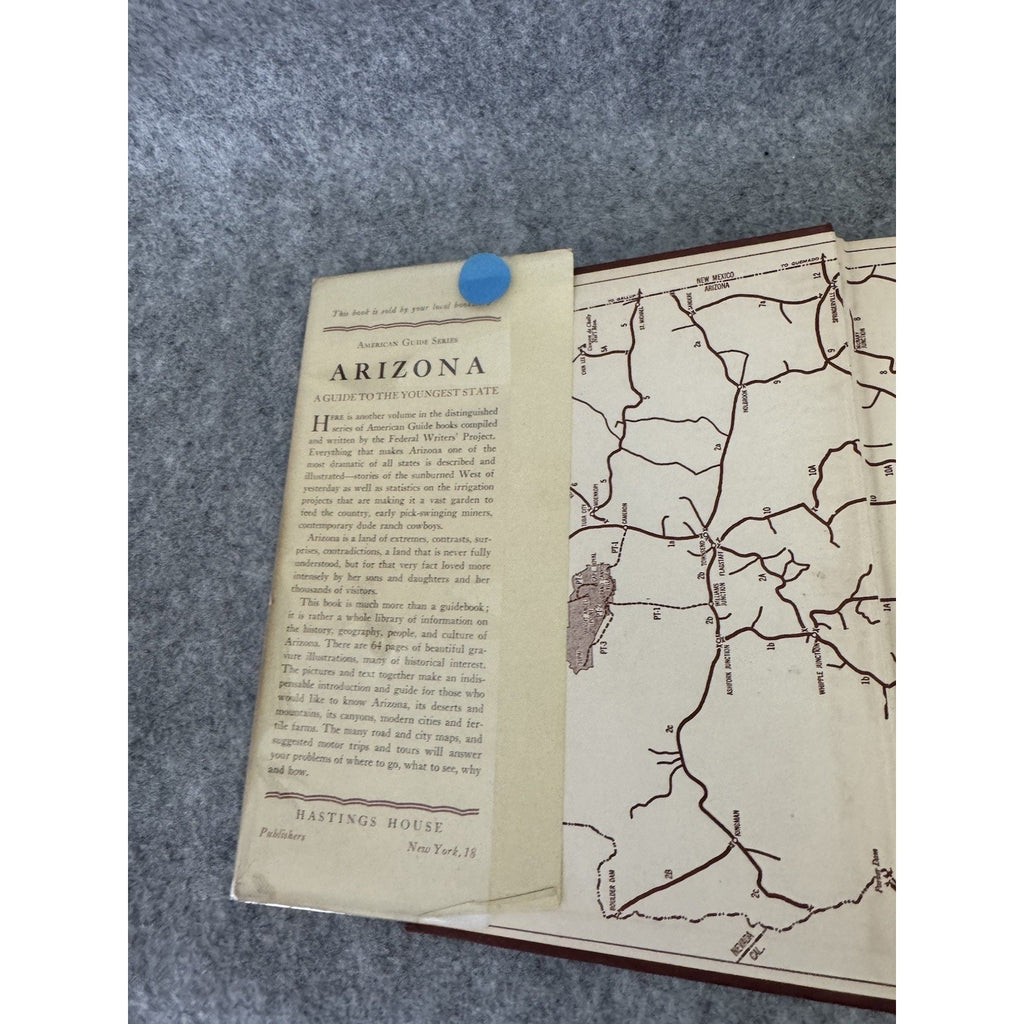 Arizona A State Guide HC DJ 1940 WPA American Guide Series Illustrated